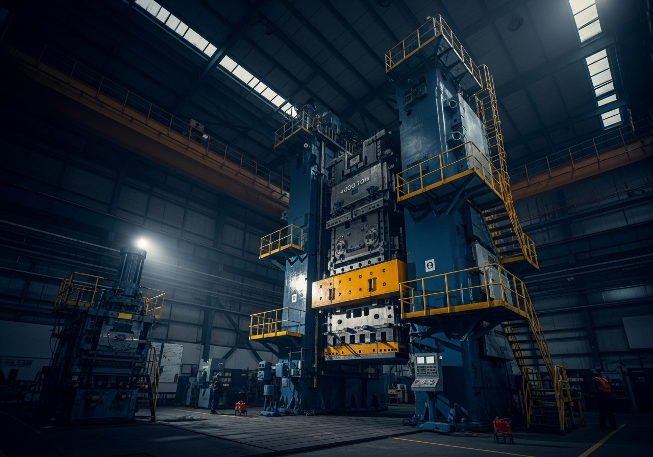 4,400-ton die casting press running at full capacity