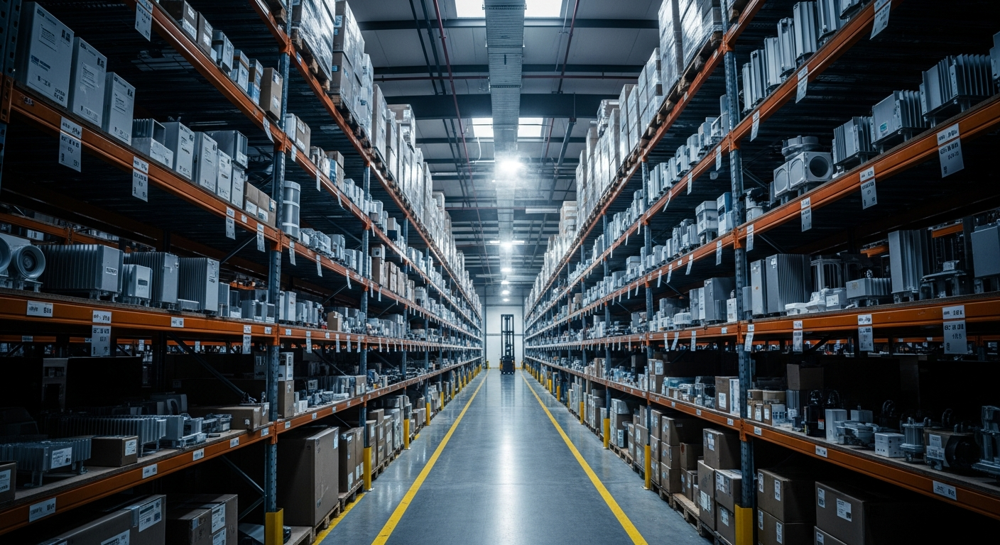 Lighting component inventory warehouse